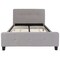 Merrick Lane Clarendon Platform Bed Contemporary Tufted Upholstered Platform Bed with Footboard